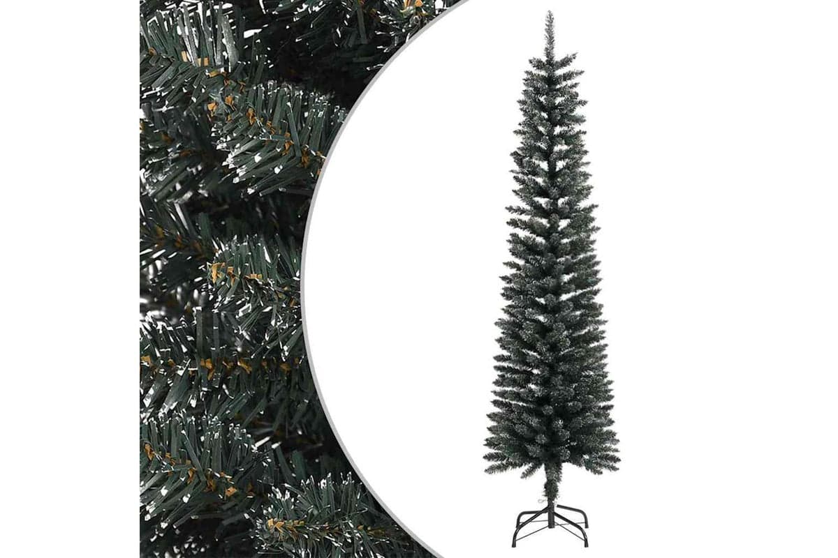 Vidaxl Artificial Slim Christmas Tree With Stand Green 180 Cm Pvc