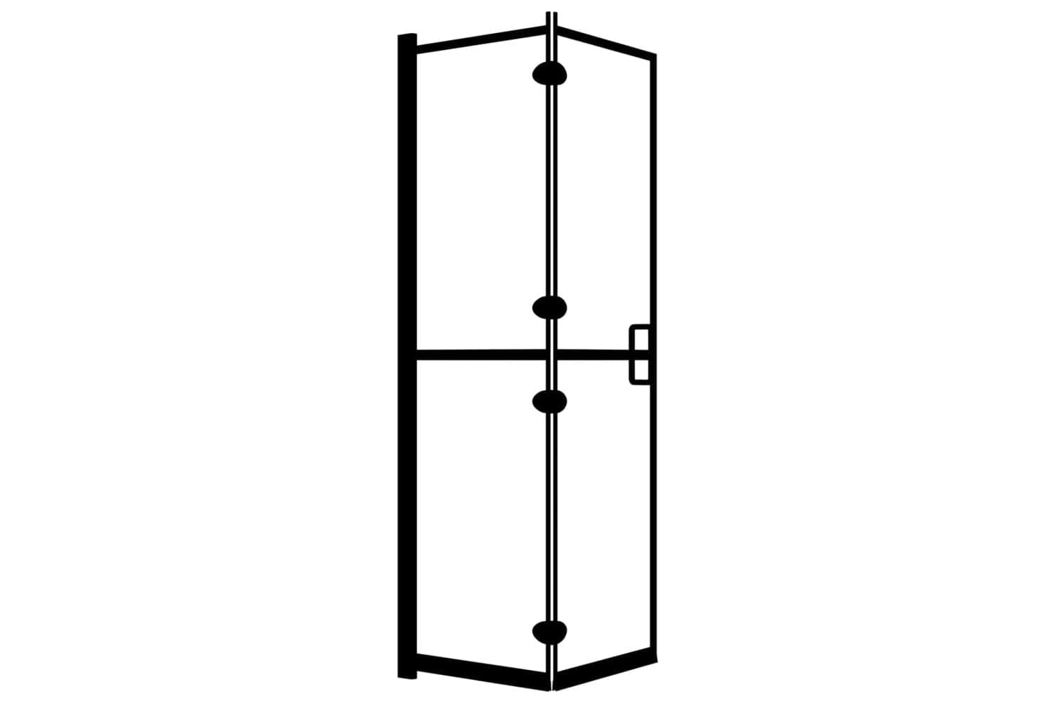 vidaXL 150818 Folding Shower Enclosure Esg 80x140cm Black