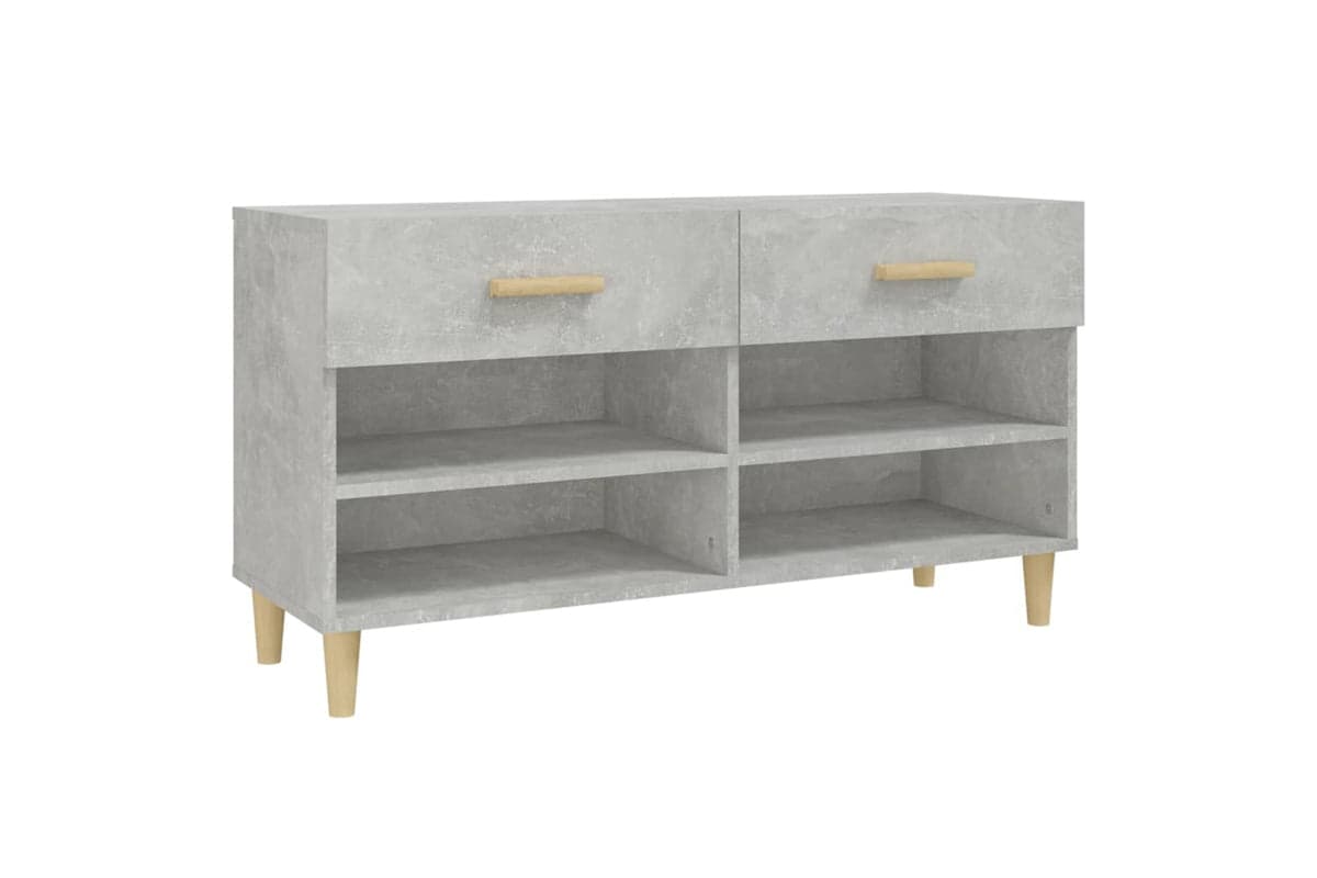 vidaXL 812820 Shoe Cabinet Concrete Grey 102x35x55cm Engineered Wood