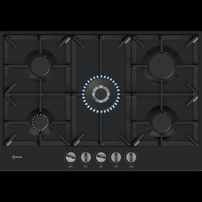 Neff N70 Gas Hob 75cm 5 Burner - Black | T27CIQ8S0