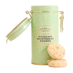 Pistachio Shortbread Rounds in Tin 150g