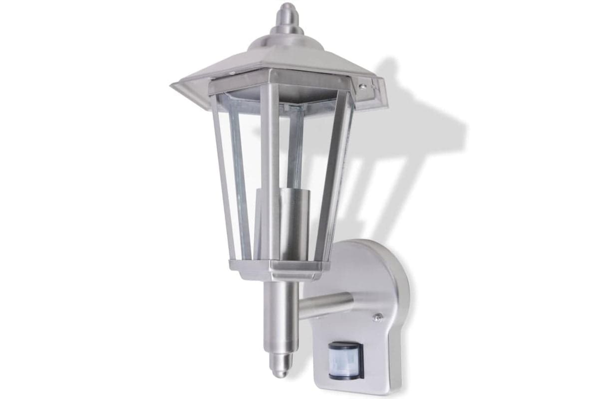 Vidaxl Outdoor Uplight Wall Lantern With Sensor Stainless Steel