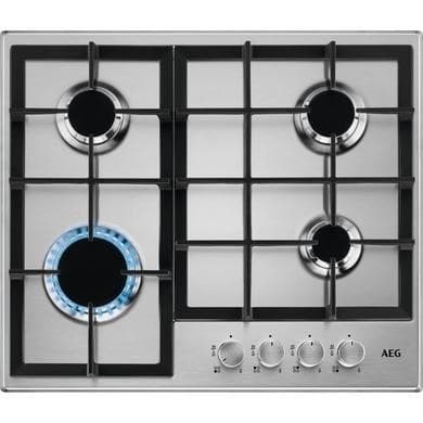 AEG 3000 Series 60cm 4 Burner Gas Hob - Stainless Steel