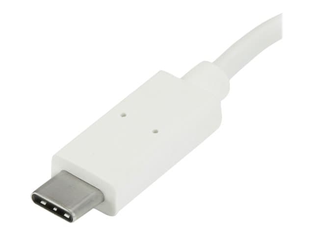 STARTECH.COM - Startech 4 Port USB C Hub with 1x USB-C & 3x USB-A Ports (SuperSpeed 5Gbps), USB Bus Powered, Compact Portable/Laptop USB 3.0 Adapter Hub, USB 3.1 Gen 1/USB 3.2 Gen 1 Type-C Hub, White - Windows/macOS/Linux (HB30C3A1CFBW) - hub - 4 ports