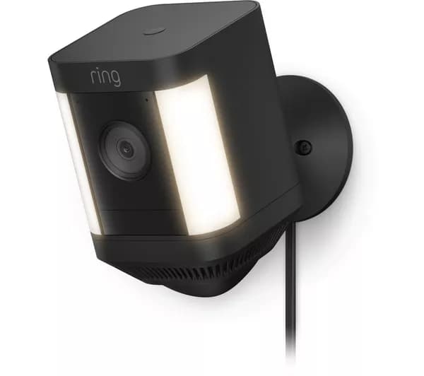 RING Spotlight Cam Plus Plug-In Full HD 1080p WiFi Security Camera - Black