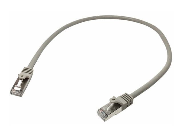 STARTECH.COM - Startech 50cm CAT6 Ethernet Cable, 10 Gigabit Shielded Snagless RJ45 100W PoE Patch Cord, CAT 6 10GbE SFTP Network Cable w/Strain Relief, Grey, Wiring is UL Certified/TIA - Category 6 - 26AWG (N6SPAT50CMGR) - patch cable - 50 cm - grey