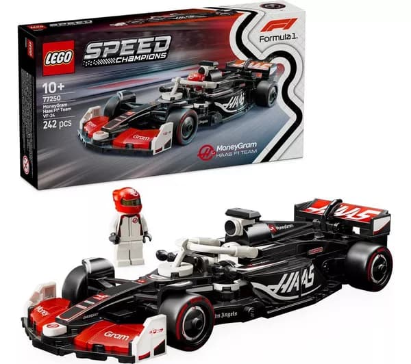 LEGO Speed Champions 77250 MoneyGram Haas F1 Team VF-24 Race Car Set