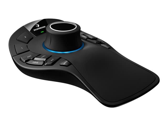 3DCONNEXION - SpaceMouse Pro Wireless - Bluetooth Edition - 3D mouse - ergonomic - 15 buttons - wireless - 2.4 GHz, Bluetooth, USB-C - USB wireless receiver
