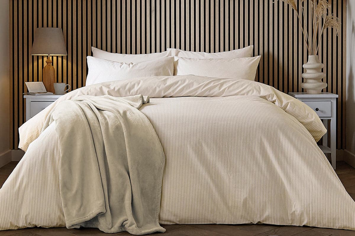 Calico & Chalk | Twill Stripe Duvet Cover Set | Linen | King