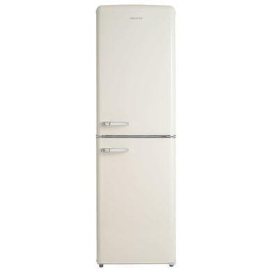 electriQ 246 Litre 50/50 Retro Freestanding Fridge Freezer - Cream