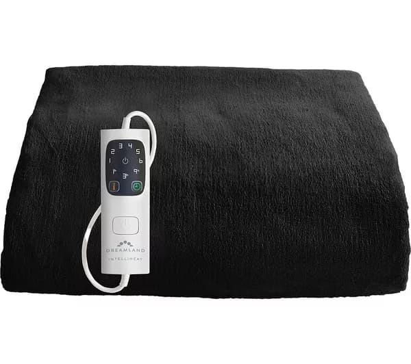 DREAMLAND Snuggle Up Velvet Heated Throw - Black, 160 x 120 cm