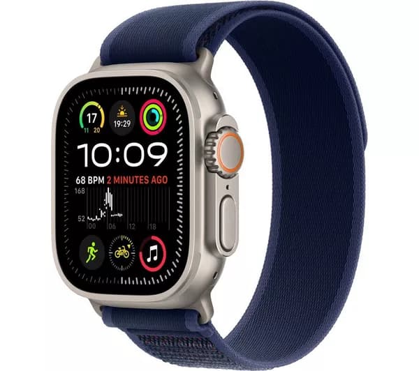 APPLE Watch Ultra 2 Cellular - 49 mm Titanium Case with Blue Trail Loop, S/M