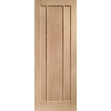 Internal Oak 3-Panel Door - Unfinished - Worcester - XL Joinery