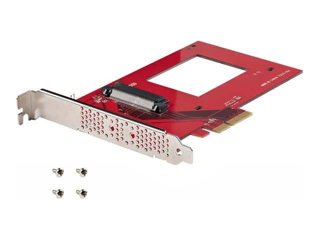 STARTECH.COM - Startech U.3 to PCIe Adapter Card, PCIe 4.0 x4 Adapter For 2.5" U.3 NVMe SSDs, SFF-TA-1001 PCI Express Add-in Card for Desktops/Servers, TAA Compliant - OS Independent (PEX4SFF8639U3) - interface adapter - U.3 NVMe - PCIe 4.0 x4 - TAA Compliant