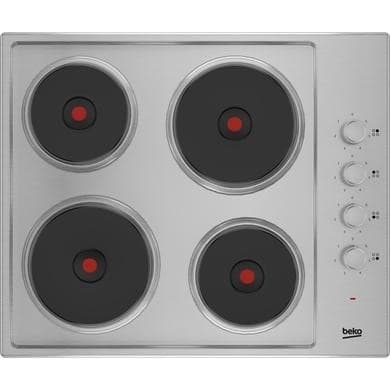 Refurbished Beko HIBE64101X 60cm Sealed Plate Electric Hob Stainless Steel