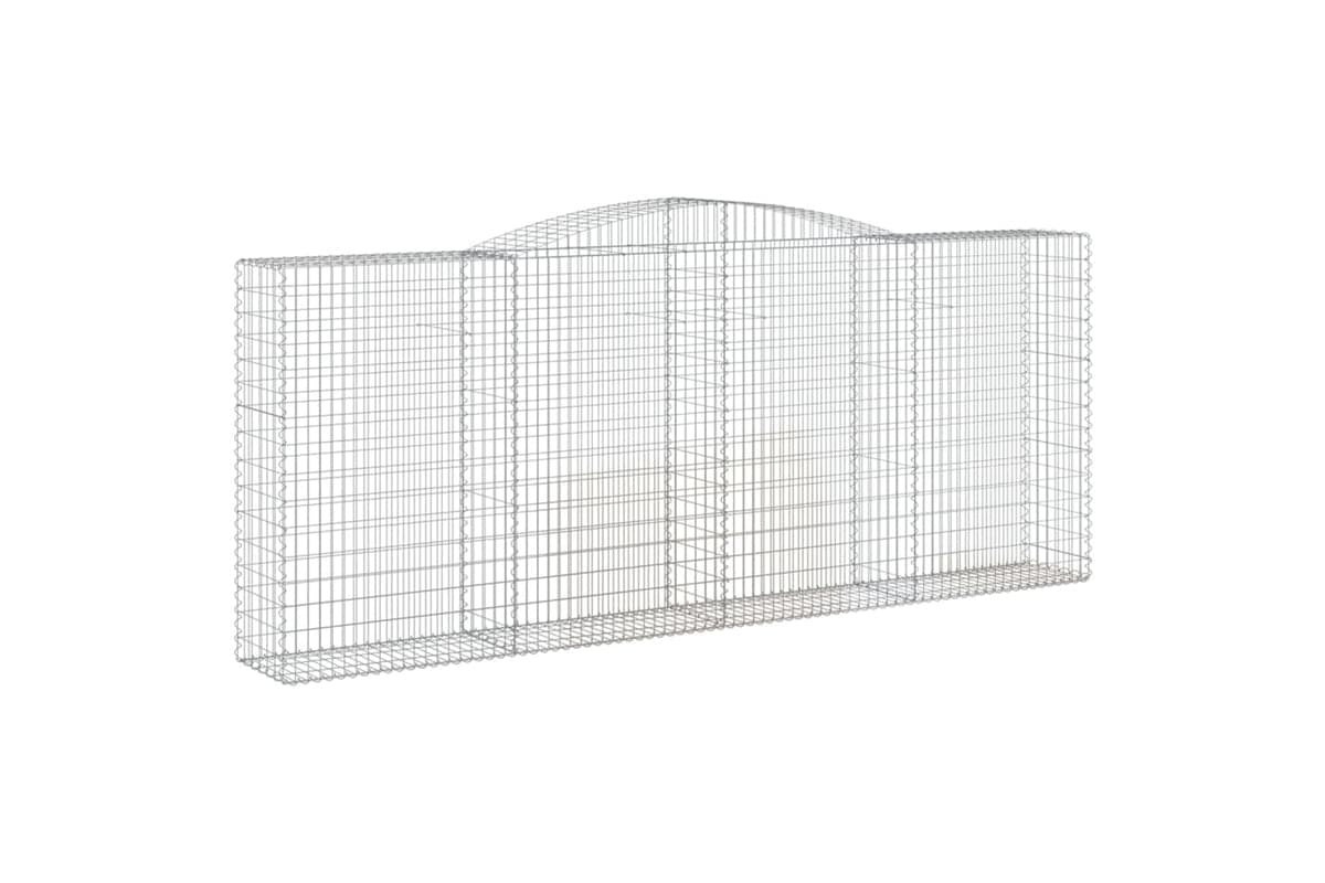 vidaXL 153538 Arched Gabion Basket 400x50x160/180cm Galvanised Iron