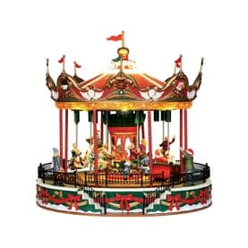 Santa Carousel Christmas Figurine