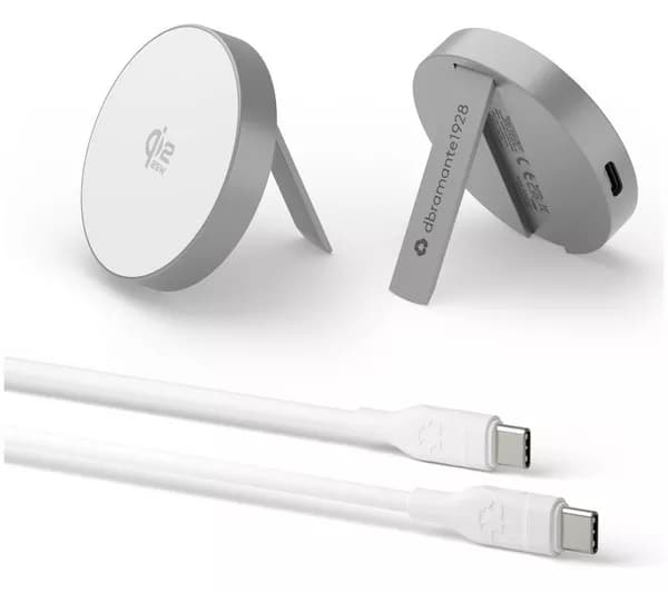 DBRAMANTE1928 Wireless Magnetic Qi2 Charger with Stand - Aluminium