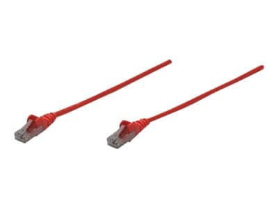 INTELLINET - Network Patch Cable, Cat6, 5m, Red, CCA, U/UTP, PVC, RJ45, Gold Plated Contacts, Snagless, Booted, Lifetime Warranty, Polybag - patch cable - red