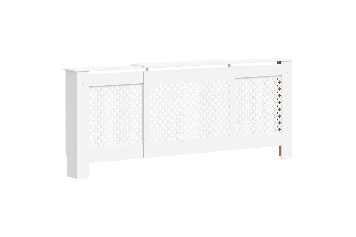 vidaXL Mdf Radiator Cover White 205cm