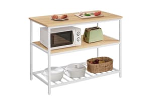 Kitchen Island | Kitchen Storage | Particleboard And Steel | 60 X 120 X 90 Cm