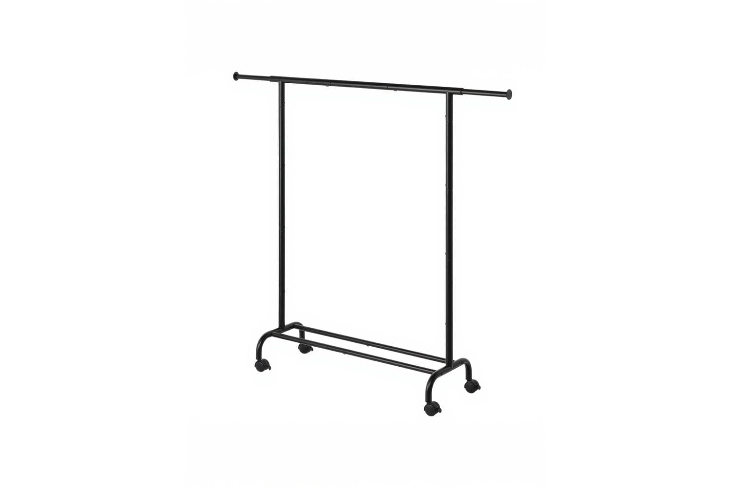 Extendable Clothes Rack With Wheels | Clothes Storage | Steel | Black