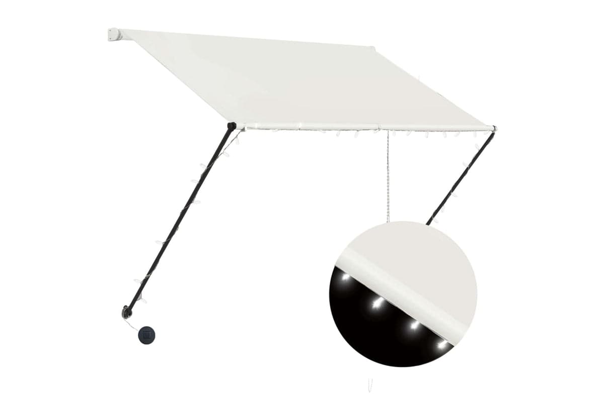 vidaXL 145923 Retractable Awning With Led 200x150cm Cream