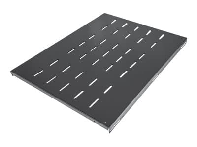 INTELLINET - 19" Fixed Shelf, 1U, 600mm Depth, Heavy-Duty, Max 100kg, Black - rack shelf - 1U