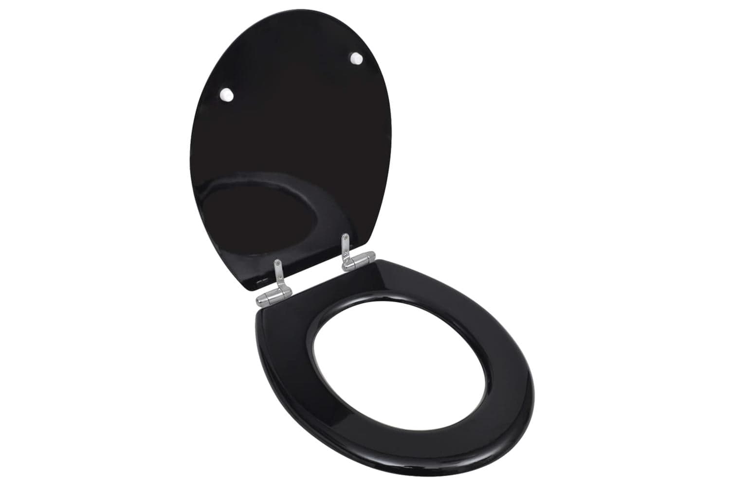 Vidaxl 140799 Wc Toilet Seat Mdf Soft Close Lid Simple Design Black