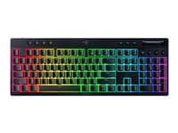 Razer - BlackWidow V4 HyperSpeed - Keyboard - low profile - backlit - wireless - USB, 2.4 GHz, Bluetooth - QWERTY - US International - key switch: Razer Low-Profile Orange Tactile