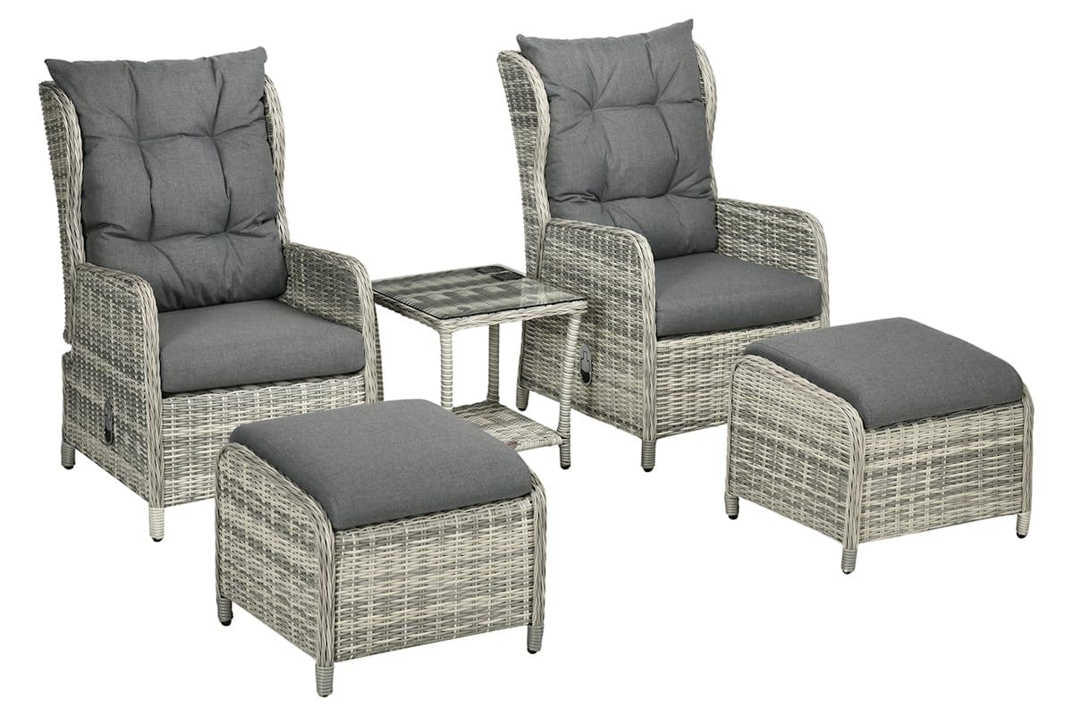 Outsunny PE Rattan Garden Furniture | Grey