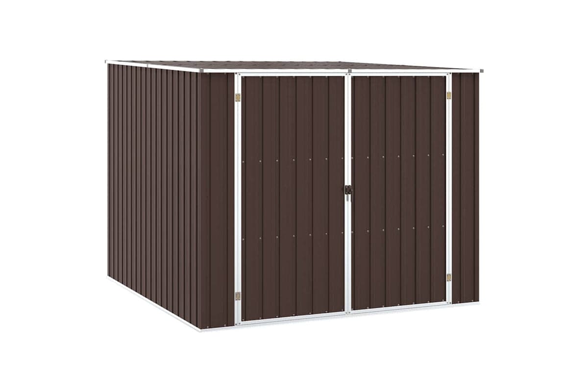 vidaXL 46256 Garden Shed Brown 195x198x159cm Galvanised Steel