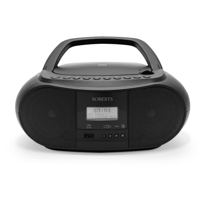 Roberts ZOOMBOX4BK, DAB/FM Portable Bluetooth Boombox, Black
