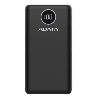 Adata 20,000Mha Power Bank with 3 charging ports with USB-C - Black | AP20000QCD-DGT-CBK