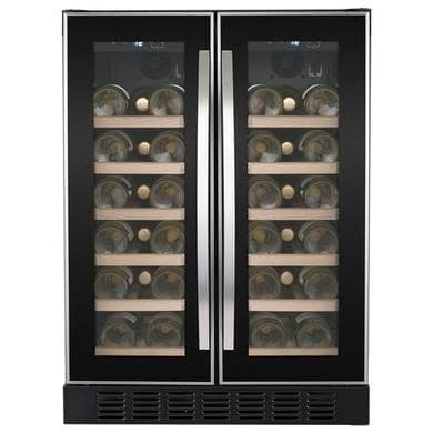 Refurbished electriQ eiQ60DDWINESS 34 Bottle Dual Zone Wine Cooler Stainless Steel