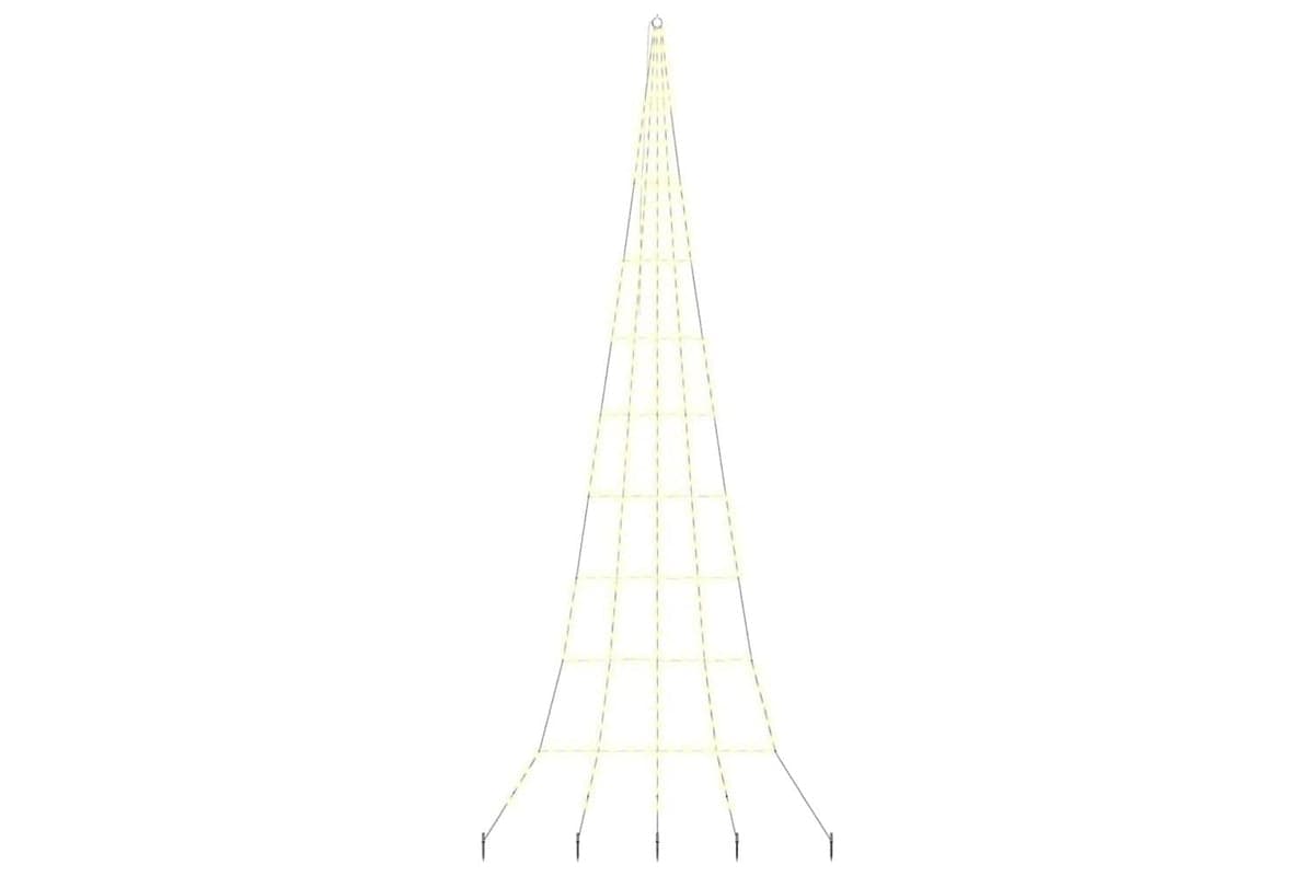 Vidaxl Led Christmas Tree With Ground Spikes Warm White 500 Cm Metal