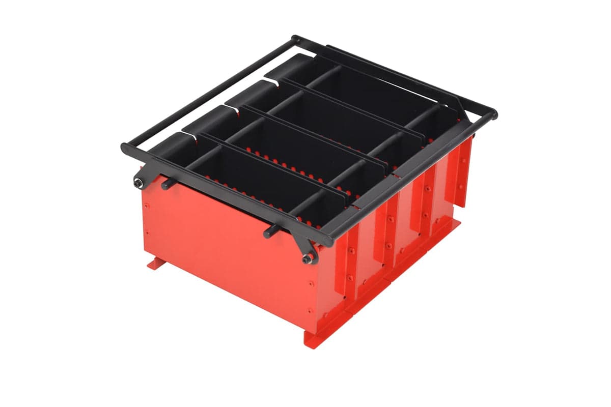 vidaXL 142922 Paper Log Briquette Maker Steel 38x31x18cm Black And Red
