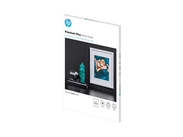 HP - Premium Plus Photo Paper - photo paper - glossy - 20 sheet(s) - A4 - 300 g/m²