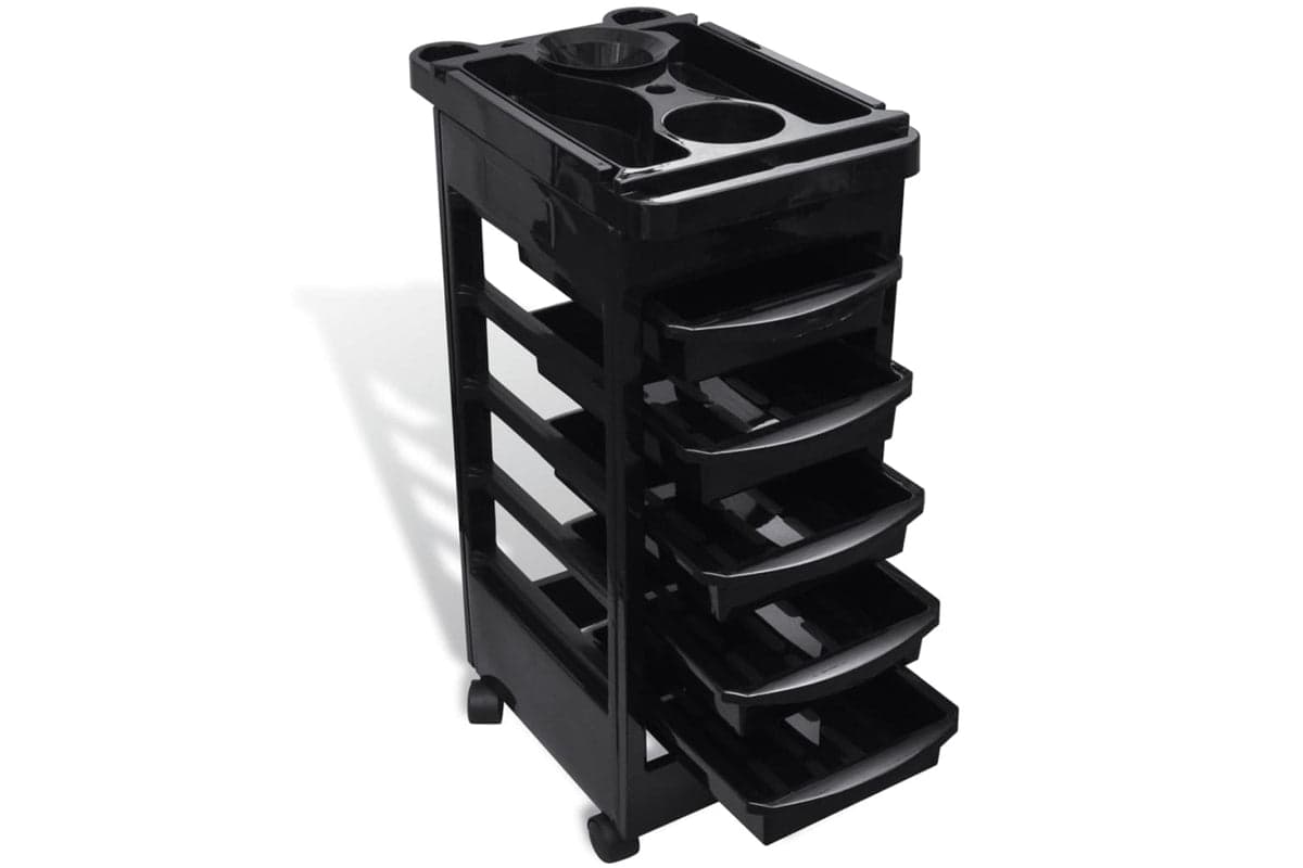 vidaXL 110104 Hair Salon Plastic Trolley With Wheels