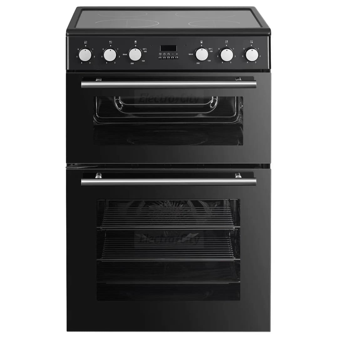 Powerpoint 60cm Freestanding Double Oven Cooker | Black