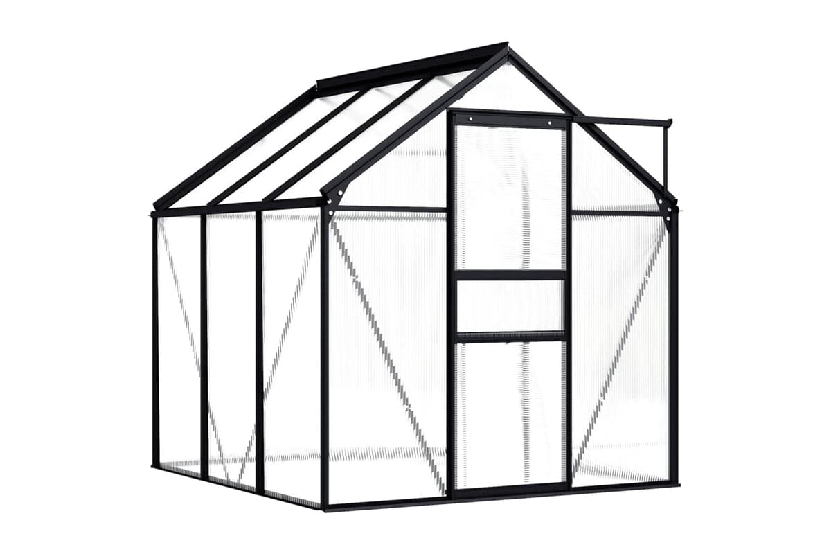 Vidaxl 48209 Greenhouse Anthracite Aluminium 3.61 Sq M