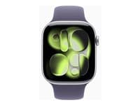 APPLE - Watch Series 11 (GPS) - silver aluminium - smart watch with sport band - purple fog - 64 GB