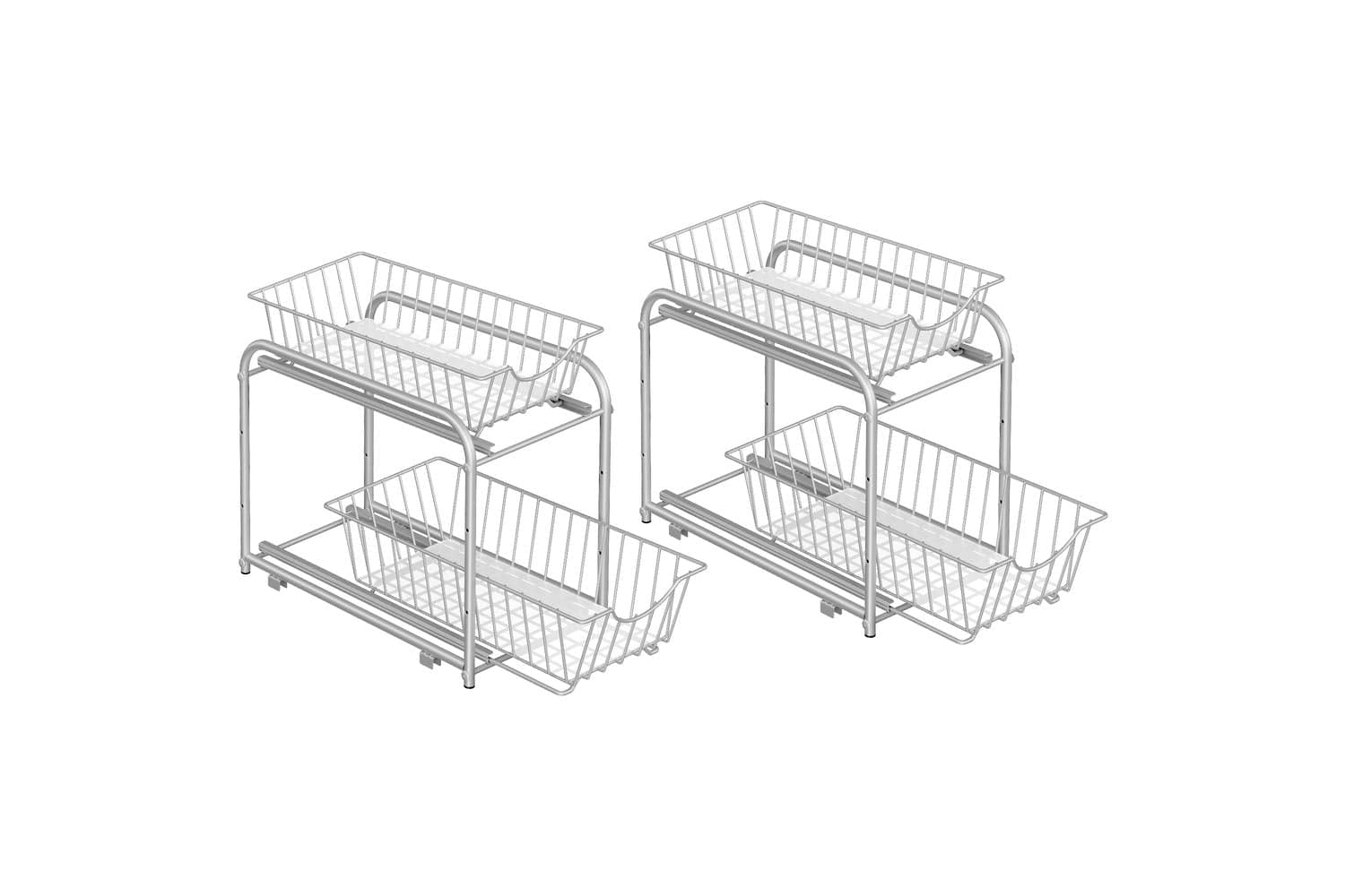 Pull-out Home Organizers | Cabinet Organiser | Steel | Two-tier