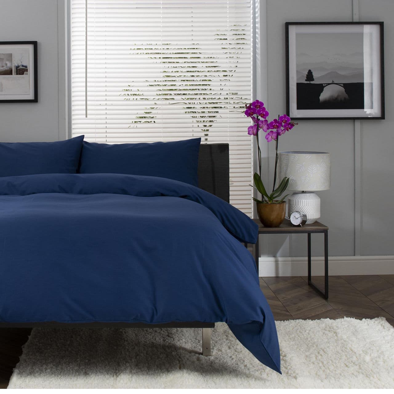 200 Thread Count Cooordinated Bedding Set Navy