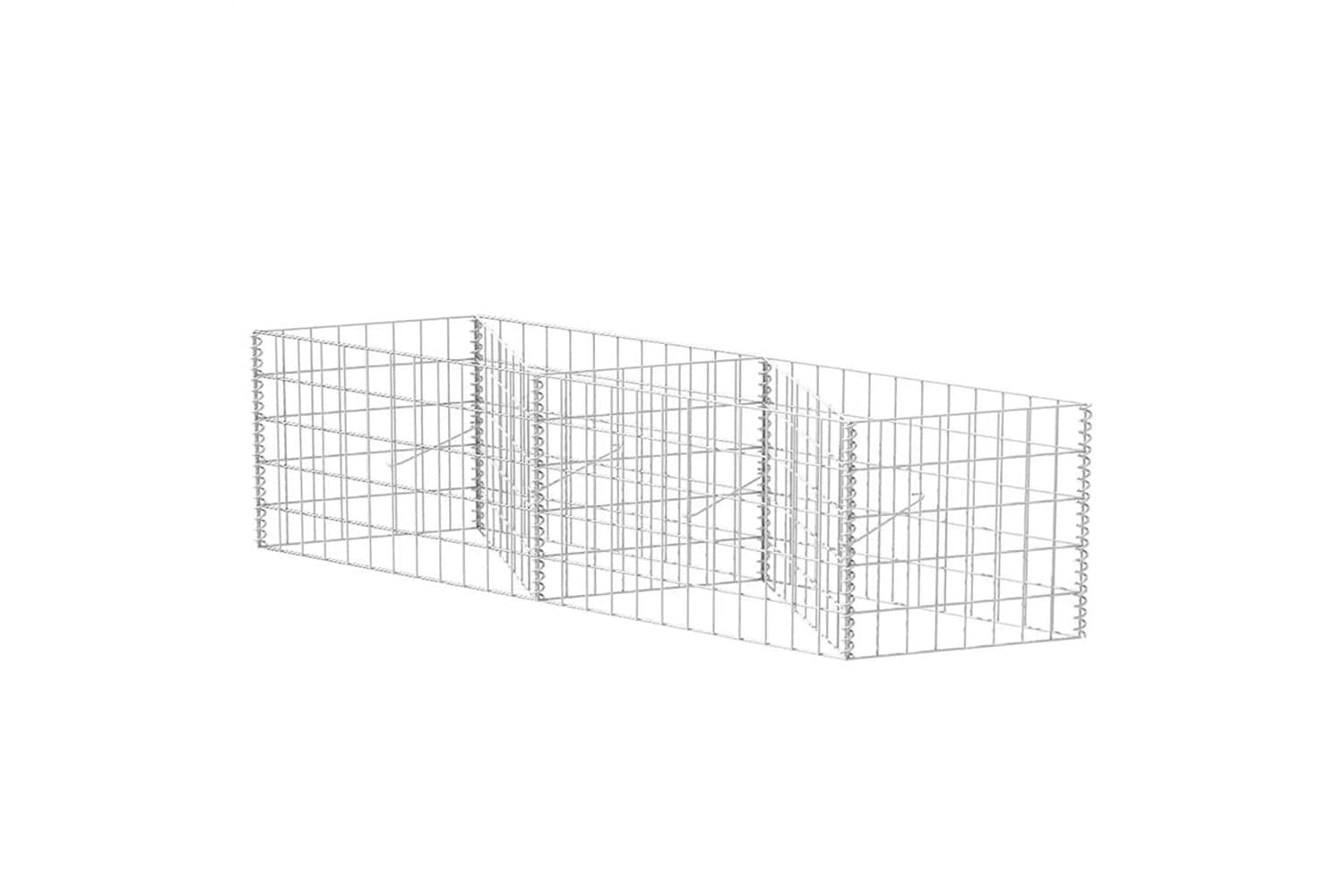 vidaXL 142540 Gabion Basket Galvanised Steel 120x30x50cm