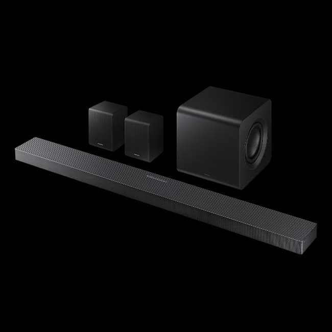 Samsung Q-Series 5.1.2ch Soundbar with Subwoofer & Rear Speakers - Black | HW-QS750F-XU