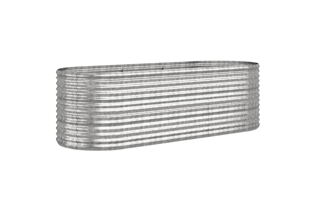 vidaXL 318957 Garden Raised Bed Powder-coated Steel 224x80x68cm Silver