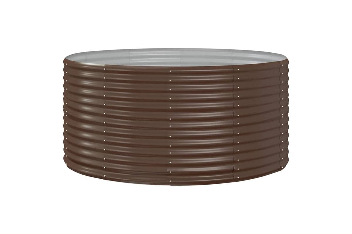vidaXL 319090 Garden Raised Bed Brown 140x140x68cm Powder-coated Steel