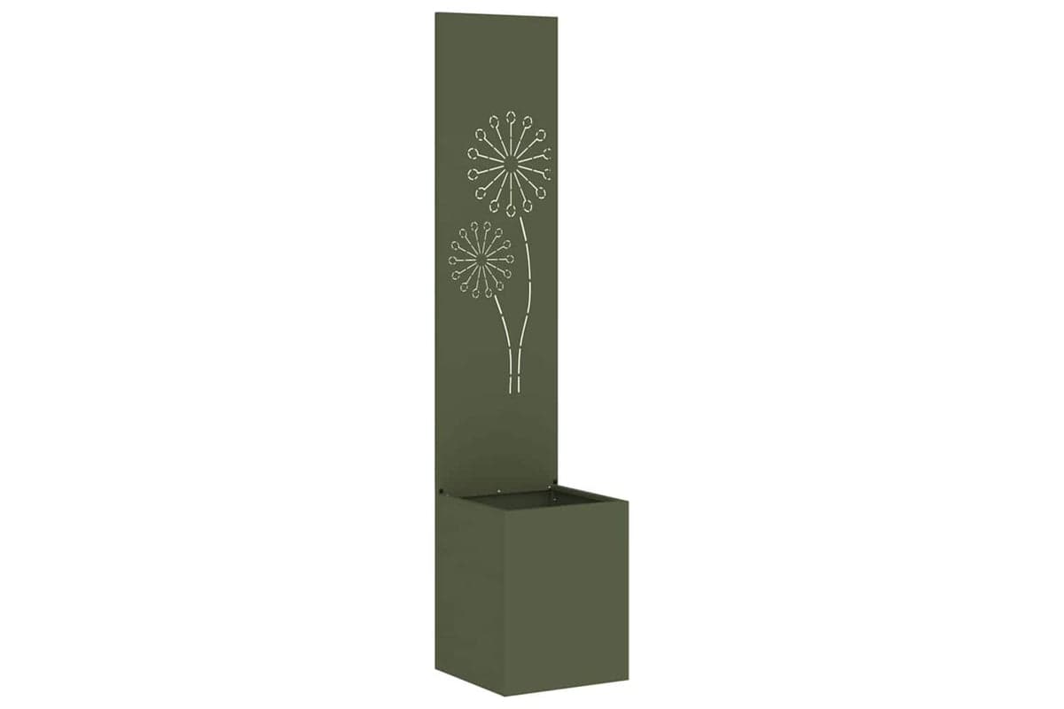 Garden Privacy Screen Olive Green 32 X 140 Cm Cold-rolled Steel