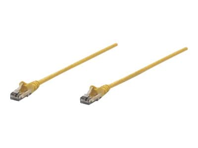 INTELLINET - Network Patch Cable, Cat6, 1.5m, Yellow, CCA, U/UTP, PVC, RJ45, Gold Plated Contacts, Snagless, Booted, Lifetime Warranty, Polybag - patch cable - yellow